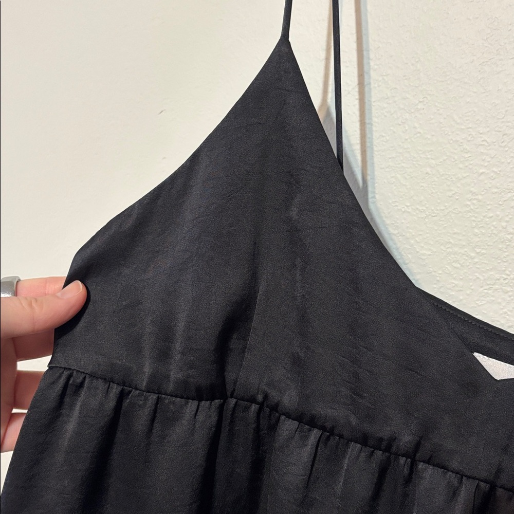 Aritzia Wilfred Lover Black Satin Mini Dress - Picture 6 of 9